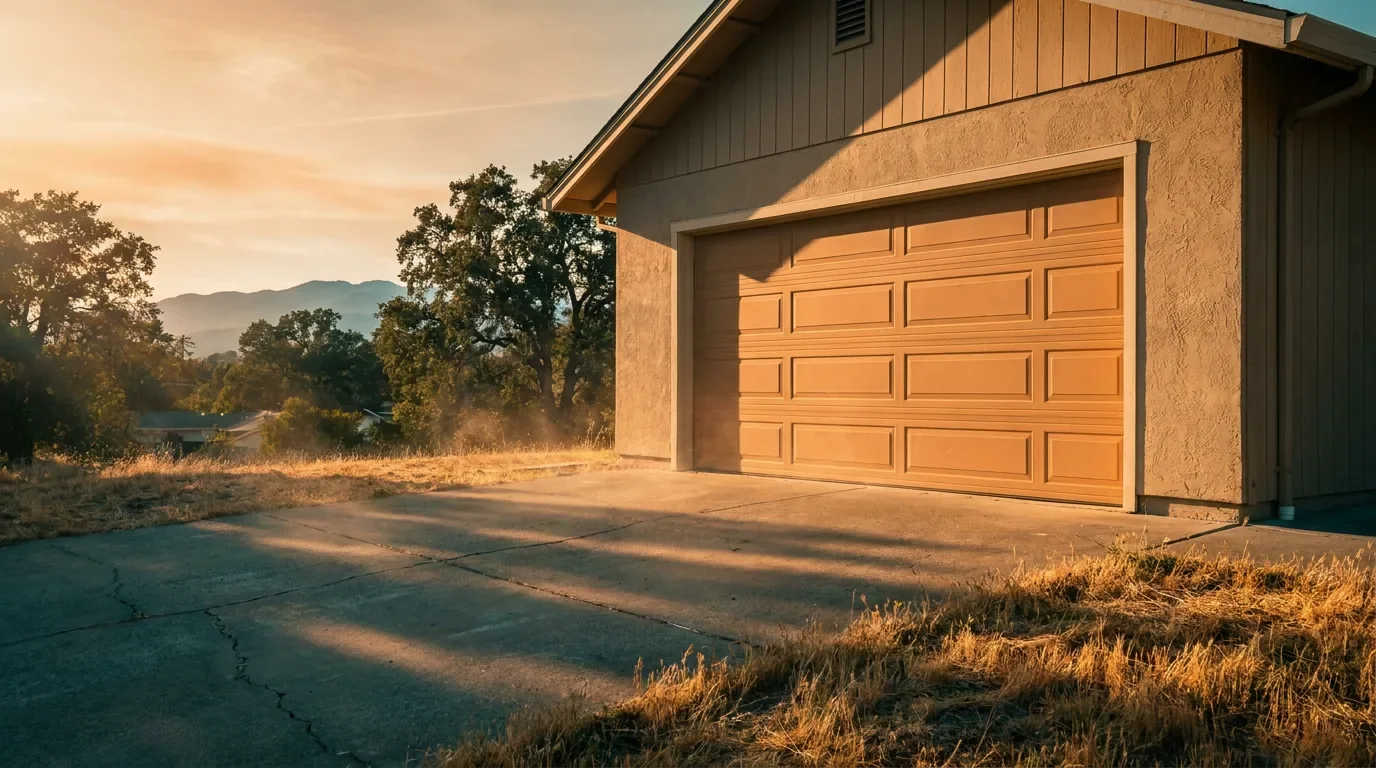 What 105 Degrees Does to a Garage Door
